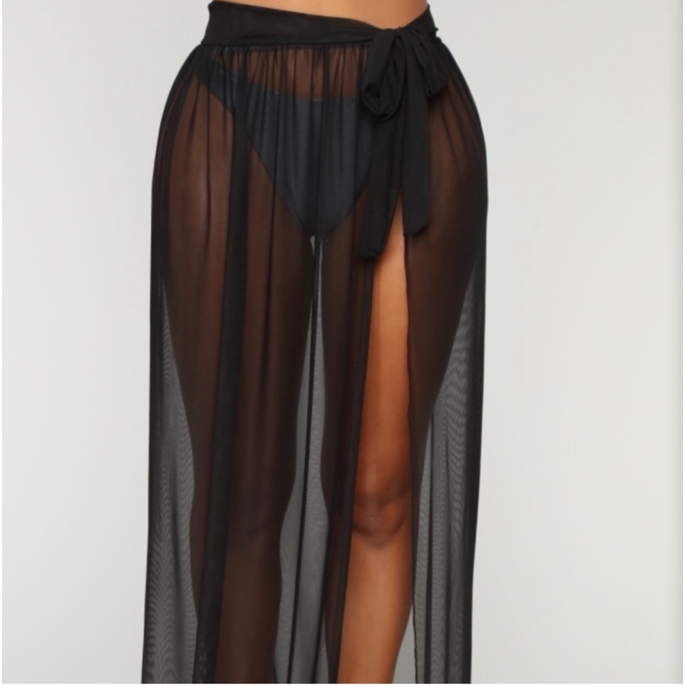 The Ultimate Black Maxi Length Sheer Cover Up